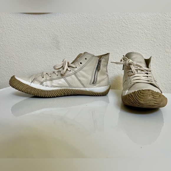 SPINGLE MOVE - White Leather Hi-Tops - Made in Japan - Size 28cm - Picture 4 of 9
